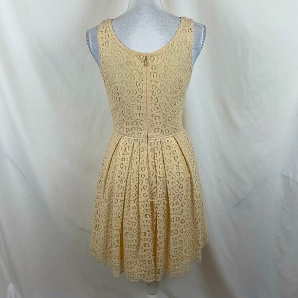 J Crew Sheer Pale Butter Yellow Lace BalletCore Party Event Dress Size S - Picture 5 of 12